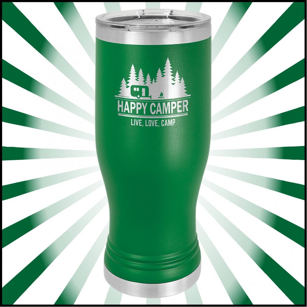 Custom Branded 20 oz Green Stainless Steel Polar Camel Pilsner Vacuum Insulated Tumbler Custom Branded 20 oz Green Stainless Steel Polar Camel Pilsner Vacuum Insulated Tumbler