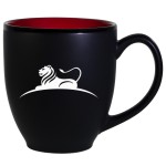 Hilo Bistro Two-Tone Matte Mug: Red (16 Oz.) with Logo