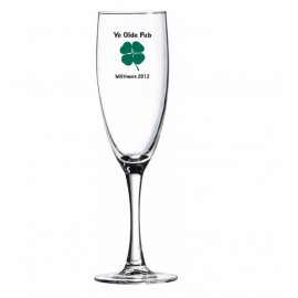 Logo Branded 5.75 Ounce Nuance Flute Glass