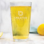 16 Oz. Pint Glass w/Laser Engraved Logo Logo Printed