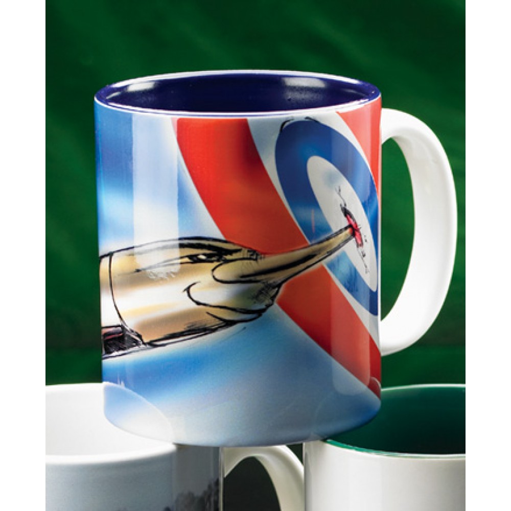 Custom Imprinted Sublimated Two-Tone Mug Cobalt Inside (11 Oz.)