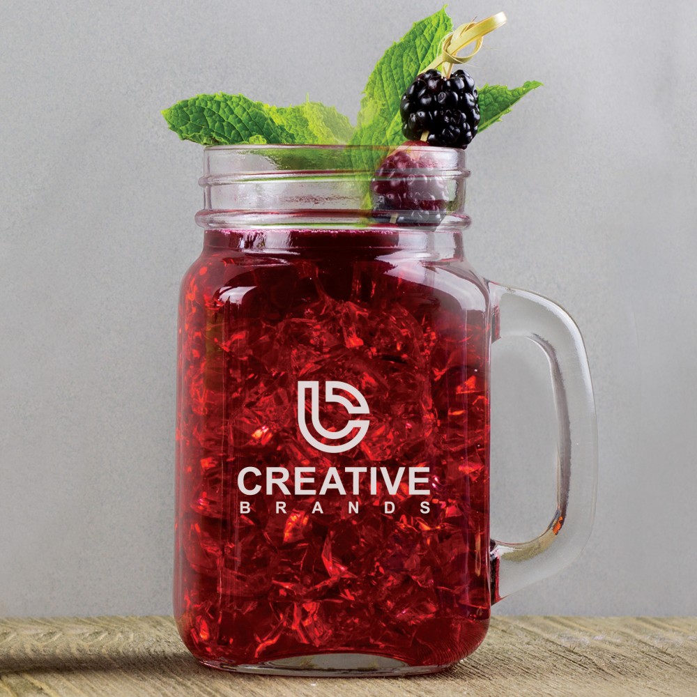 Custom Branded 16 Oz. Mason Jar Mug w/Screen Printed Logo Custom Branded 16 Oz. Mason Jar Mug w/Screen Printed Logo