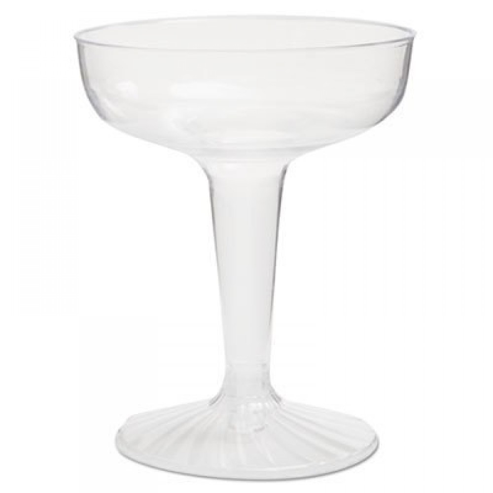 Custom Branded 4 Oz. 2-Piece Disposable Plastic Champagne Glass Custom Branded 4 Oz. 2-Piece Disposable Plastic Champagne Glass
