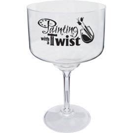 18 Oz. Plastic Standard Stem Margarita with Logo