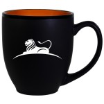 Logo Branded Hilo Bistro Two-Tone Matte Mug: Orange (16 Oz.)