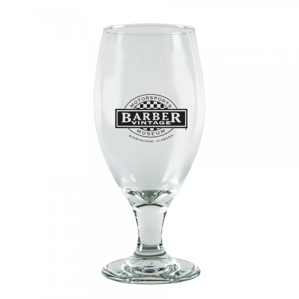 14.75 Ounce Footed Tear Drop Beer Glass with Logo