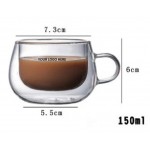 Personalized Double Wall Glass Coffee Mug 5 oz