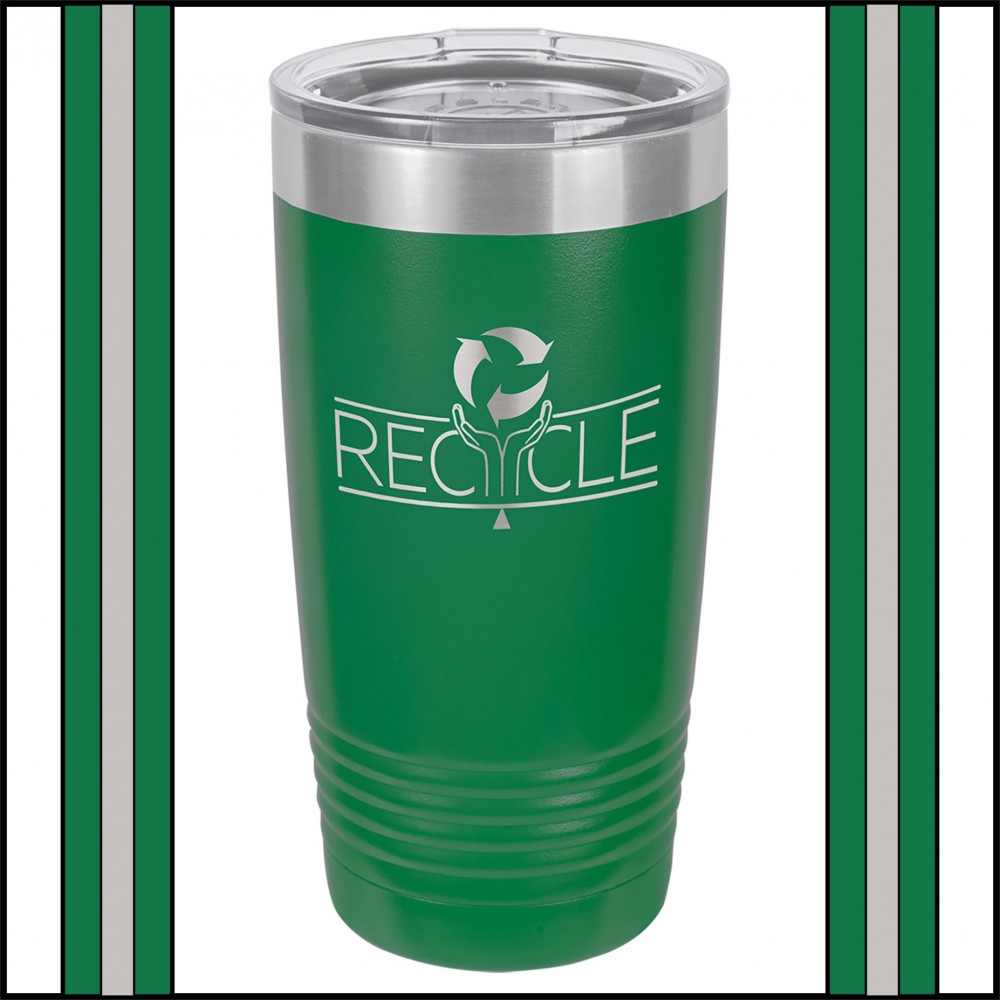20 oz Green Stainless Steel Polar Camel Vacuum Insulated Tumbler Logo Printed 20 oz Green Stainless Steel Polar Camel Vacuum Insulated Tumbler Logo Printed