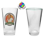 16 Oz. Pint Glass with Green Halo (4 Color Process) with Logo