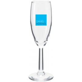 Customized 5.75 oz Napa Flute Glass (Clear)