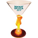 7 Oz. Plastic Lighted Novelty Stem Martini Glass with Logo