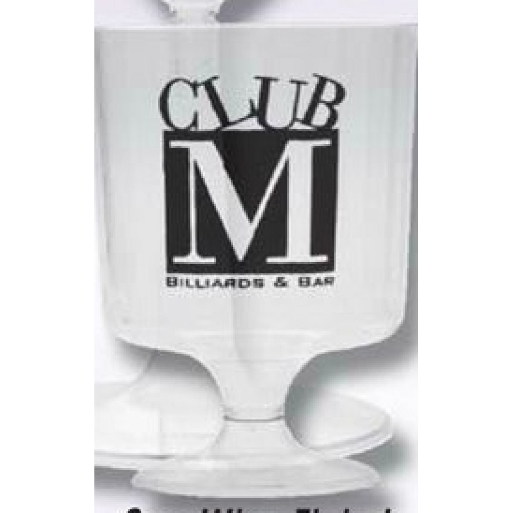 Custom Imprinted 8 Oz. Hard Plastic Wine Fluted Glass Custom Imprinted 8 Oz. Hard Plastic Wine Fluted Glass
