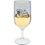 8 Oz. Plastic Tapered Wine Glass with Logo
