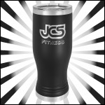 Custom Imprinted 20 oz Black Stainless Steel Polar Camel Pilsner Vacuum Insulated Tumbler