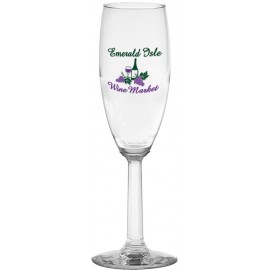 Customized 6 Oz. Napa Valley Flute Optic Stem Glass  Customized 6 Oz. Napa Valley Flute Optic Stem Glass