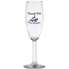 Customized 6 Oz. Napa Valley Flute Optic Stem Glass