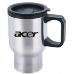 Travel Mug - 16 Oz. Stainless Steel w/ D Handle with Logo