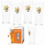 Custom Imprinted Dishwasher Safe Govino 16oz Beer Glass 4 Pack