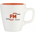 12oz Luca Mug (Matte White & Glossy Orange) Custom Printed