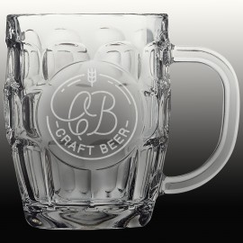 Personalized 20 oz. Beer Mug with Oval Engraving Area and Handle