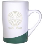 Custom Branded White & Green Beaverton Mug (12 Oz.)