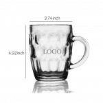 660ML Beer Mugs Glass Cups with Handle with Logo