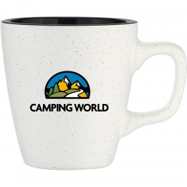 Promotional 12oz Luca Mug - Matte White (Black)  Promotional 12oz Luca Mug - Matte White (Black)