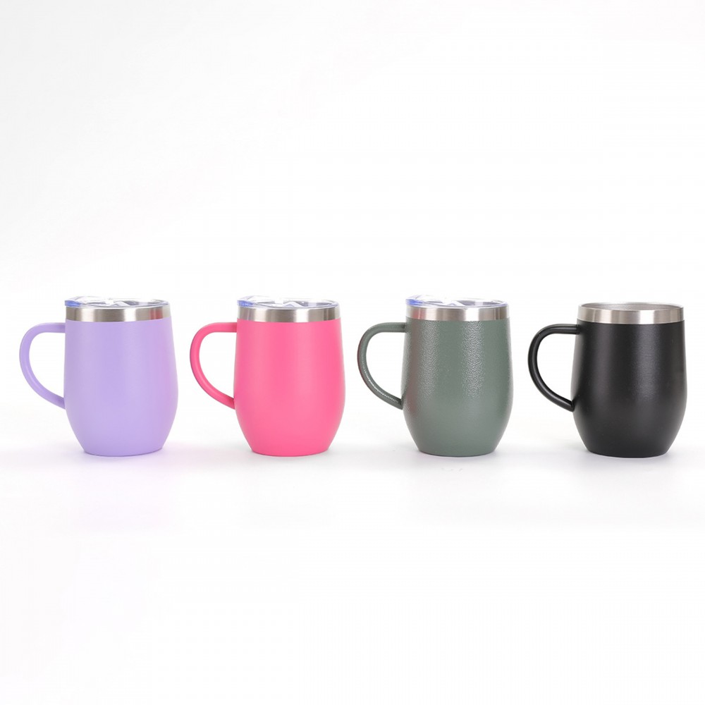 Logo Branded 12Oz Eggshell Cup With Handle