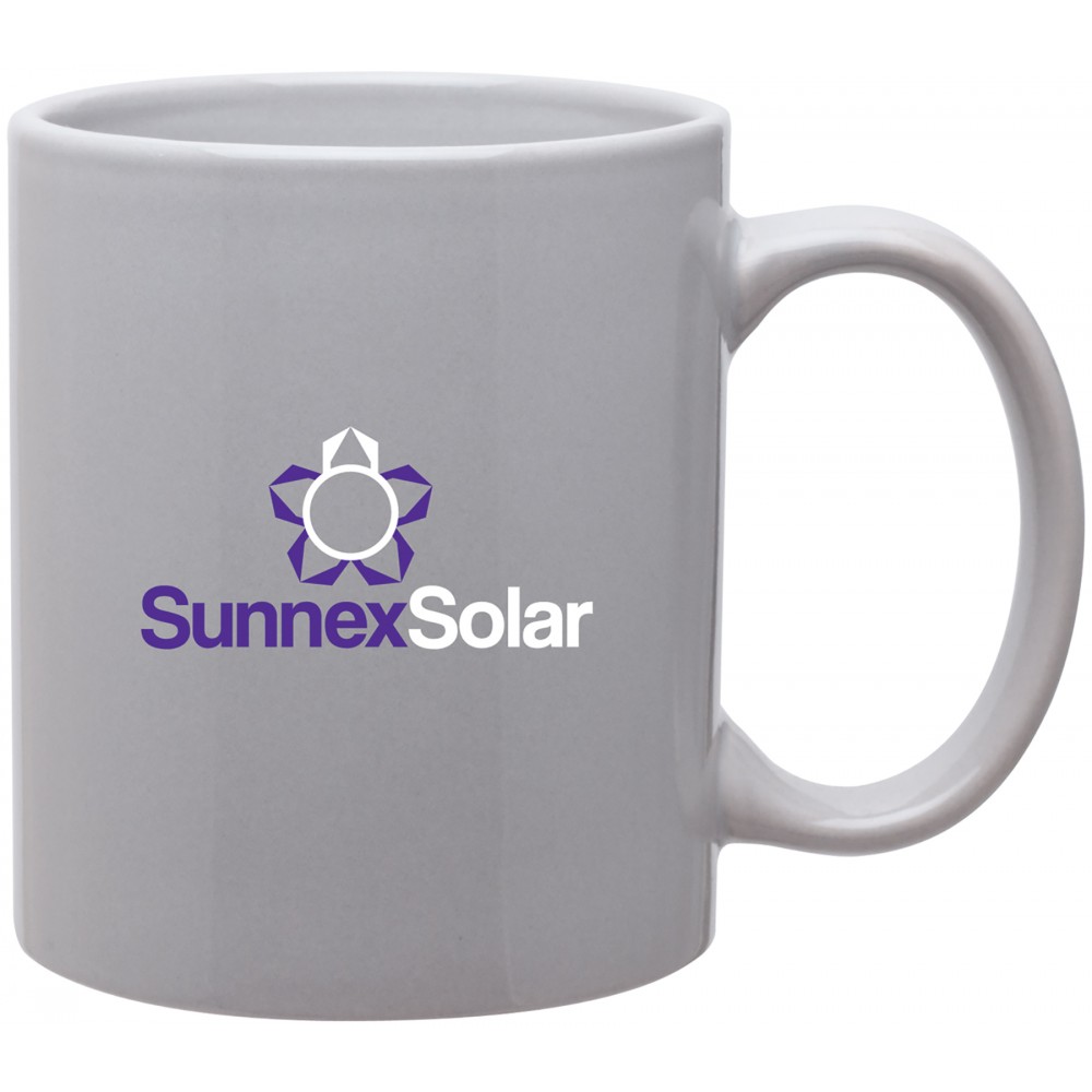 Logo Printed 11oz C-Handle Mug (Light Gray) Logo Printed 11oz C-Handle Mug (Light Gray)