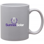 Logo Printed 11oz C-Handle Mug (Light Gray)