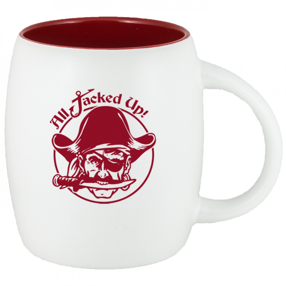 Custom Imprinted 15 Oz. Rainier Barrel Ceramic Mug Custom Imprinted 15 Oz. Rainier Barrel Ceramic Mug