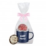 Promo Revolution - 16 Oz. Specked Camping Mug Gift Set w/Valentine's Day Hot Chocolate Bomb with Logo