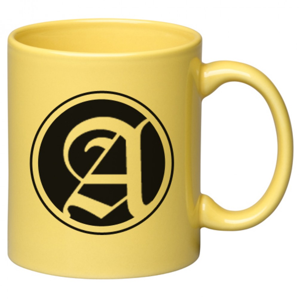 11 oz. Yellow C Handle Mug Logo Printed 11 oz. Yellow C Handle Mug Logo Printed