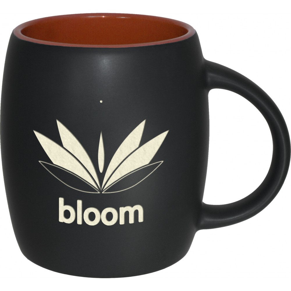 Logo Printed Barrel Two-Tone Matte Mug: Sangria (14 Oz.) Logo Printed Barrel Two-Tone Matte Mug: Sangria (14 Oz.)