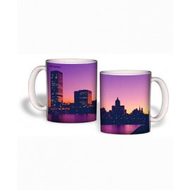 Customized White Mug (11 Oz., Milwaukee Night Skyline Mug)
