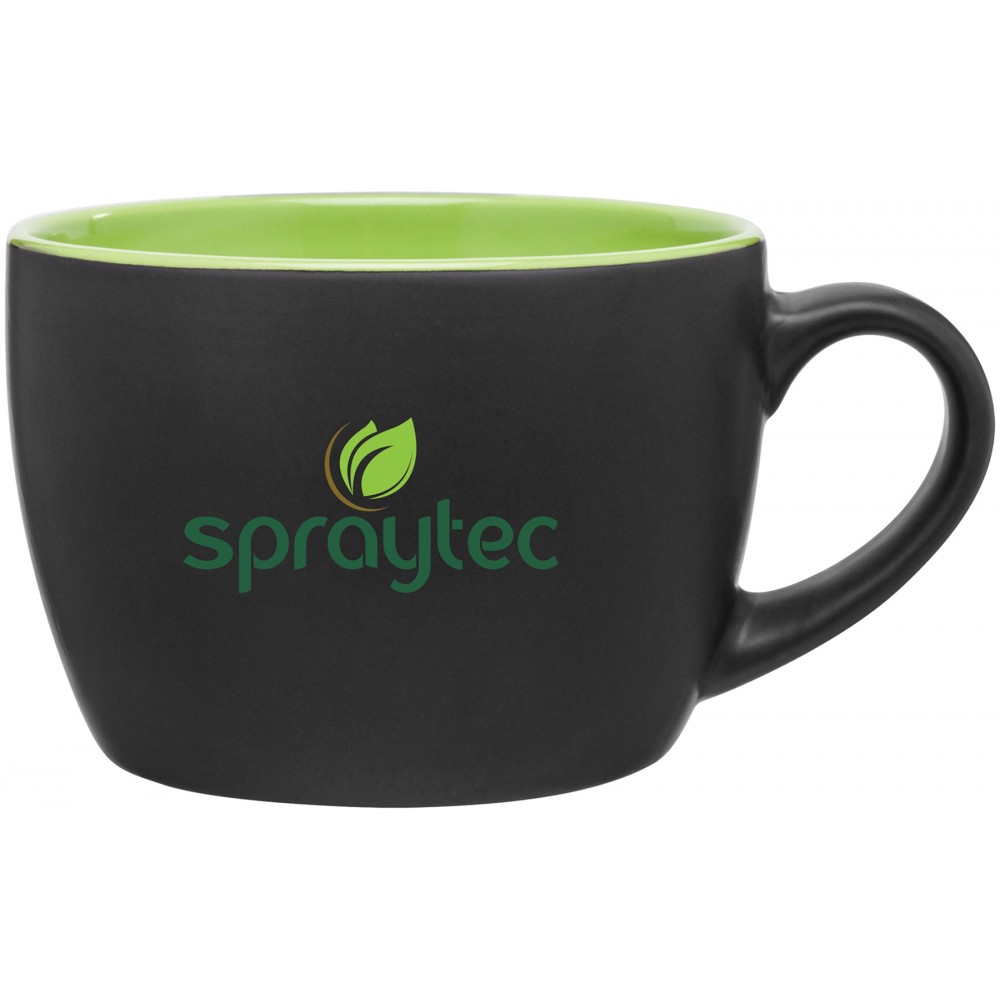 18oz Bolzano Mug (Matte Black & Glossy Lime) Custom Printed 18oz Bolzano Mug (Matte Black & Glossy Lime) Custom Printed