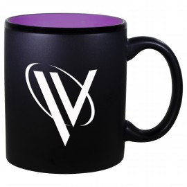 Customized C Handle Two-Tone Matte Mug: Purple (11 Oz.)  Customized C Handle Two-Tone Matte Mug: Purple (11 Oz.)