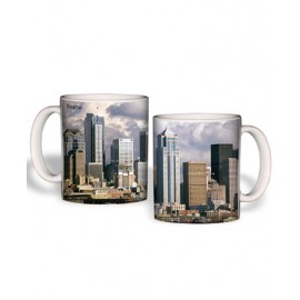 White Mug (11 Oz., Seattle Skyline Mug) with Logo  White Mug (11 Oz., Seattle Skyline Mug) with Logo