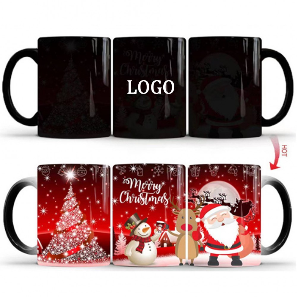 Customized Christmas Heat Changing Coffee Mug