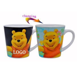 Promotional 12 Oz. V Shape Heat Color Changing Ceramic Mug  Promotional 12 Oz. V Shape Heat Color Changing Ceramic Mug