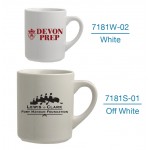 Customized 10 Ounce Natural and White Soup Diner Mug