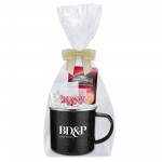 Logo Branded Promo Revolution - 16 Oz. Specked Camping Mug Gift Set w/Hot Chocolate Kit