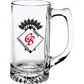 12 Oz. Starburst Glass Mug with Logo
