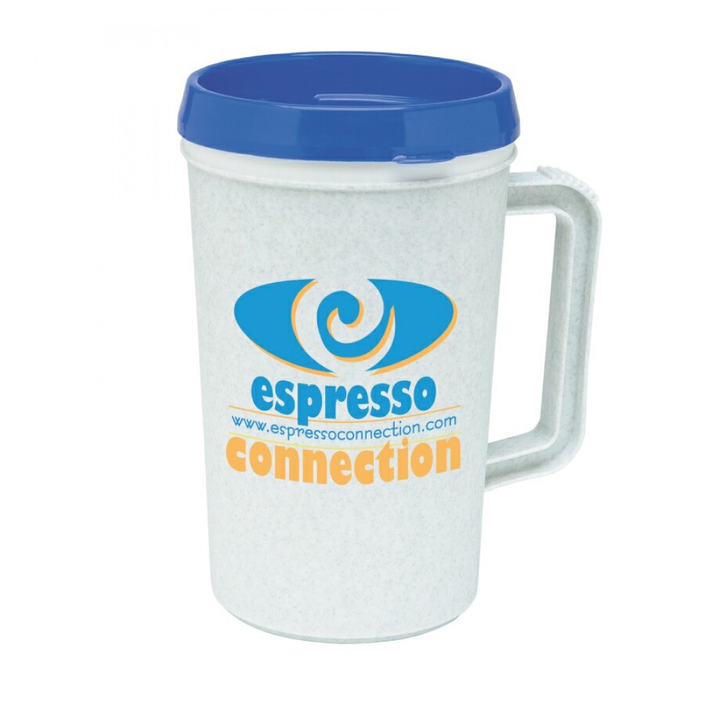 34 oz. Insulated Mug With Drink-thru Lid Logo Printed 34 oz. Insulated Mug With Drink-thru Lid Logo Printed