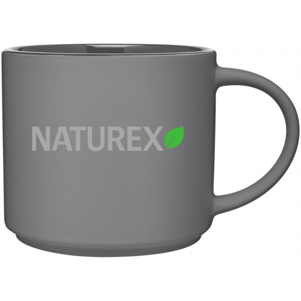 16oz Monaco Mug (Matte Storm Gray & Storm Gray) Custom Printed 16oz Monaco Mug (Matte Storm Gray & Storm Gray) Custom Printed
