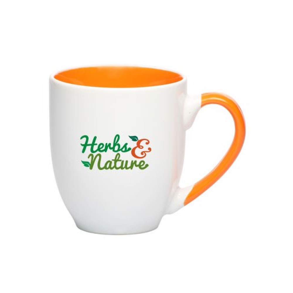 Miami Two-Tone Personalized Bistro Mugs with Logo