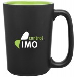 12oz Rocca Mug (Matte Black & Glossy Lime) Custom Printed