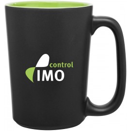 12oz Rocca Mug (Matte Black & Glossy Lime) Custom Printed
