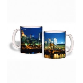 Logo Branded White Mug (15 Oz., Cincinnati Skyline Mug Sublimated)  Logo Branded White Mug (15 Oz., Cincinnati Skyline Mug Sublimated)