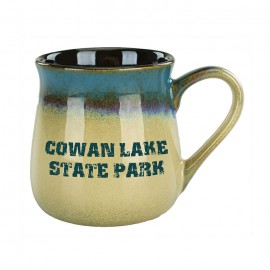 16 Oz. Tavern Blue To Tan Ceramic Mug with Logo